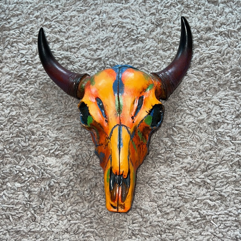 Decorative cow skull